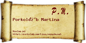 Porkoláb Martina névjegykártya